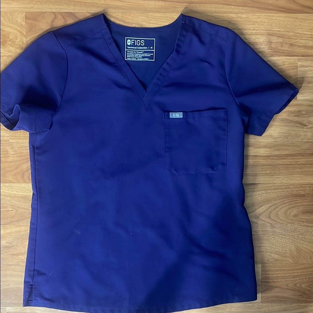 Figs Purple Scrub Top